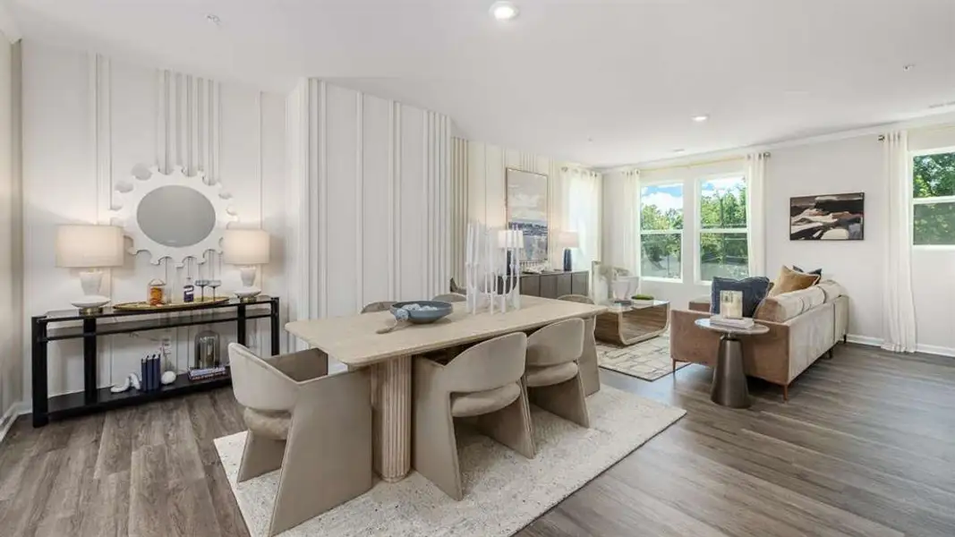 Furnished interior view inside a new home in Townes at Asbury, Hapeville (Image 5).