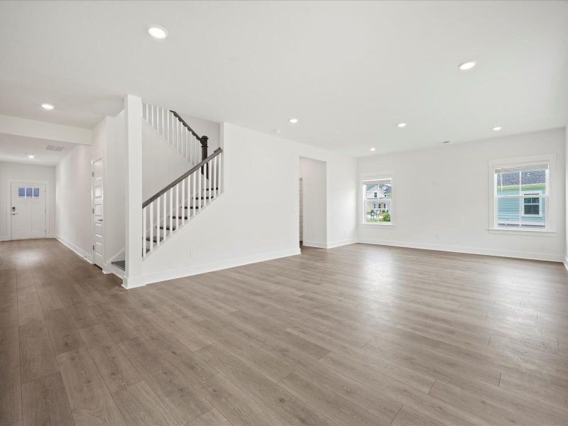 Spacious, unfurnished interior of a new home in The Coves at Lakes of Cane Bay, Summerville (Image 16). Spacious, unfurnished interior of a new home in The Coves at Lakes of Cane Bay, Summerville (Image 16).