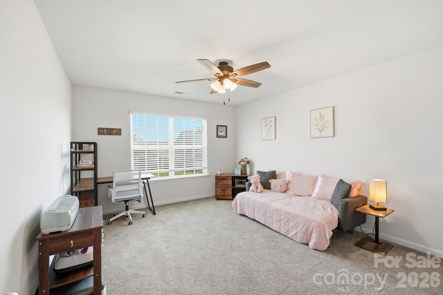 An upstairs loft offers endless possibilities for movie nights, playtime, or a second living area. An upstairs loft offers endless possibilities for movie nights, playtime, or a second living area.