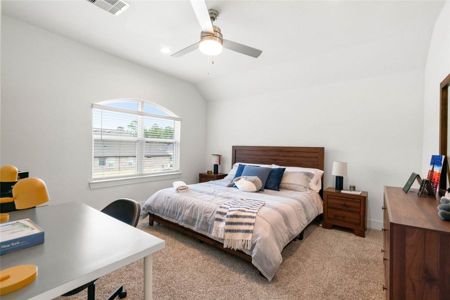 Furnished interior view inside a new home in Fosters Ridge 60's, Conroe (Image 35). Furnished interior view inside a new home in Fosters Ridge 60's, Conroe (Image 35).