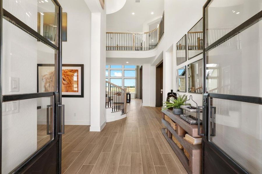 Entryway of model home.