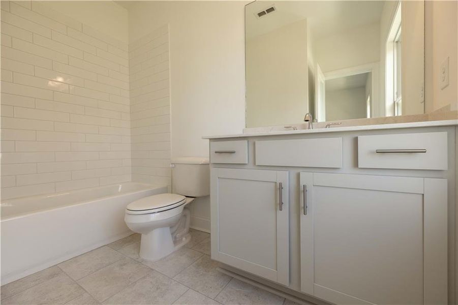 Furnished interior view inside a new home in Palisades Townhomes, Cumming (Image 18). Furnished interior view inside a new home in Palisades Townhomes, Cumming (Image 18).