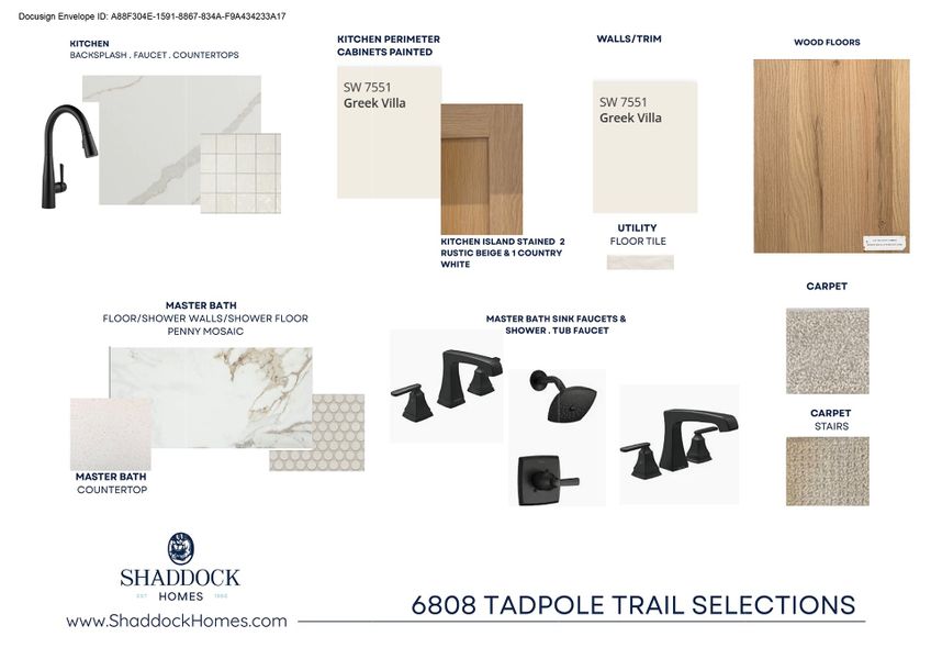 Sample of building materials used in homes in Aster Park, McKinney (Image 35).