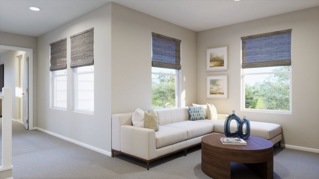 Representative furnished interior of a home built from the 2214 by Risewell Homes in Windler, Aurora (Image 7). Representative furnished interior of a home built from the 2214 by Risewell Homes in Windler, Aurora (Image 7).