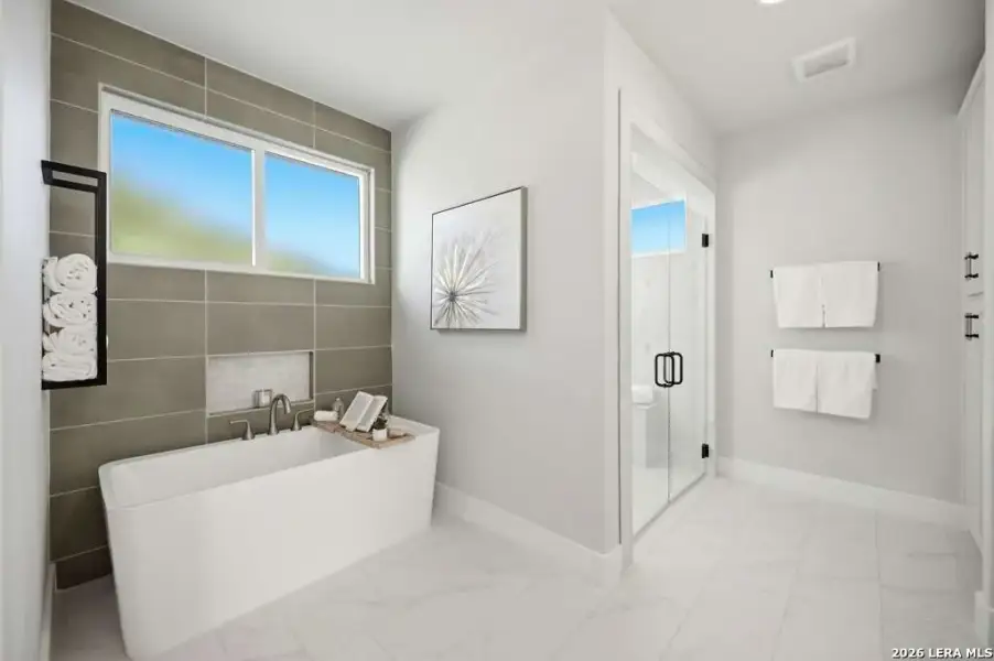Furnished interior view inside a new home in , Fischer (Image 18).