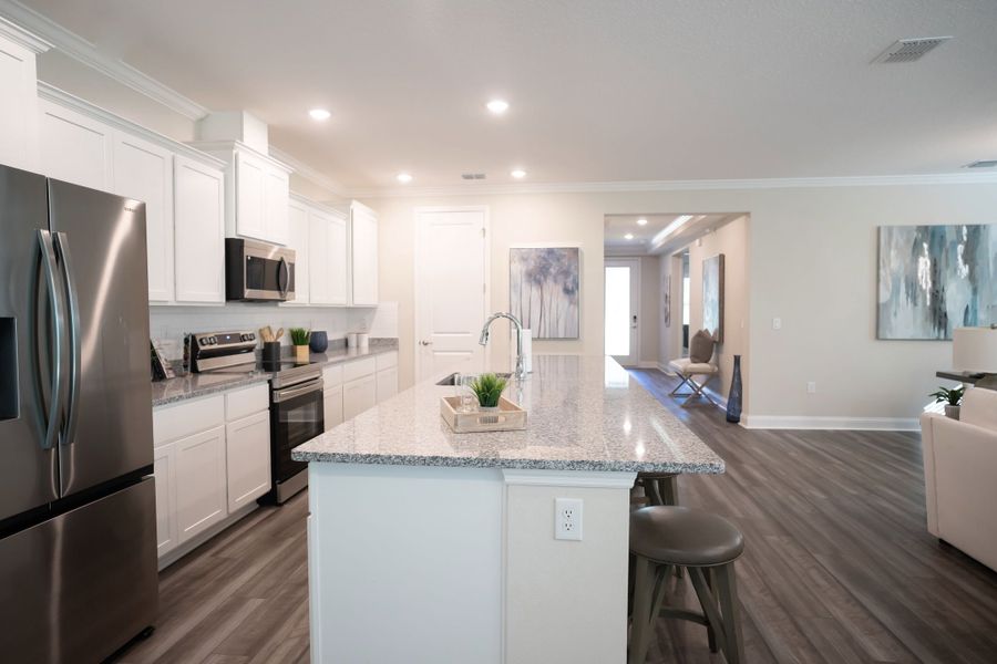 Furnished interior view inside a new home in Malabar Springs, Palm Bay (Image 5). Furnished interior view inside a new home in Malabar Springs, Palm Bay (Image 5).