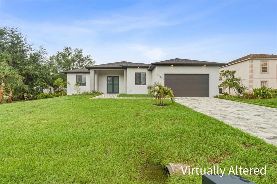 Front exterior of a new home in , Port Charlotte, FL, highlighting curb appeal (Image 1). Front exterior of a new home in , Port Charlotte, FL, highlighting curb appeal (Image 1).