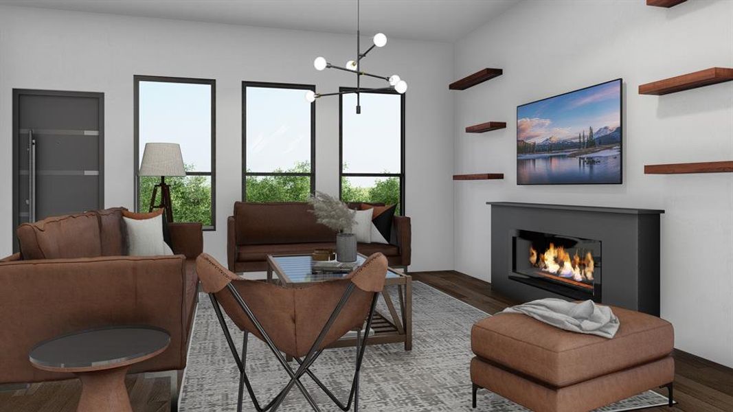 Furnished interior view inside a new home in , Irving (Image 4).