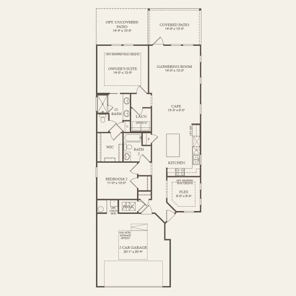 2D floor plan layout for the Contour - Passport by Del Webb in Carolina Overlook, Clayton, NC (Image 5). 2D floor plan layout for the Contour - Passport by Del Webb in Carolina Overlook, Clayton, NC (Image 5).