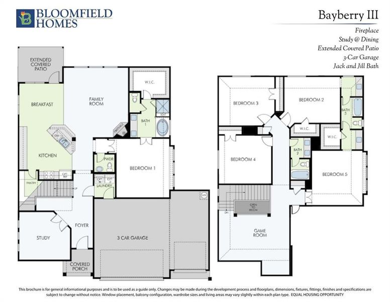 2D floor plan layout of this home in Grand Heritage, Lavon, TX (Image 5).