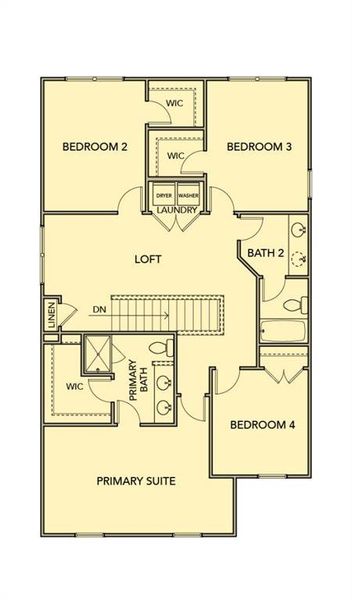 2D floor plan layout of this home in Park Center Pointe, Mableton, GA (Image 4). 2D floor plan layout of this home in Park Center Pointe, Mableton, GA (Image 4).