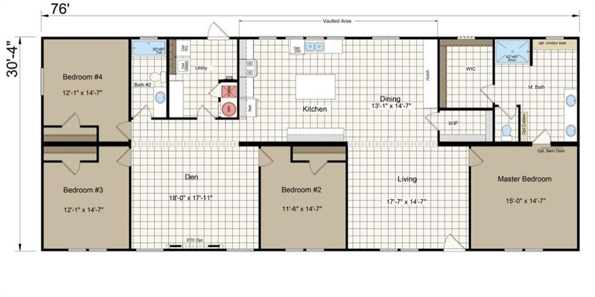 2D floor plan layout of this home in , Weatherford, TX (Image 3).