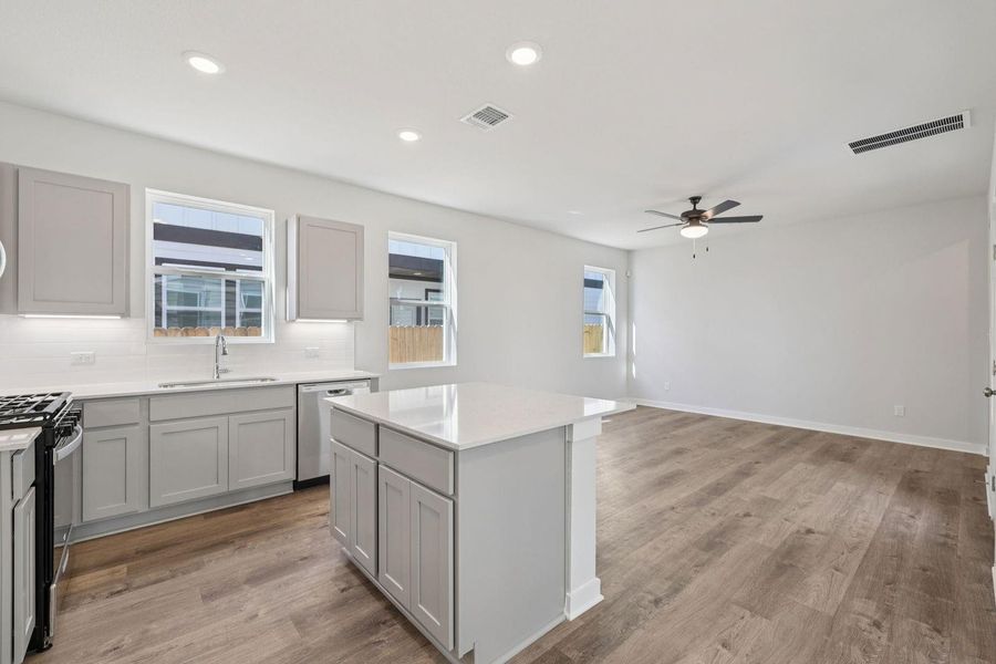 Furnished interior view inside a new home in The Hollows at Avery Centre, Round Rock (Image 10).
