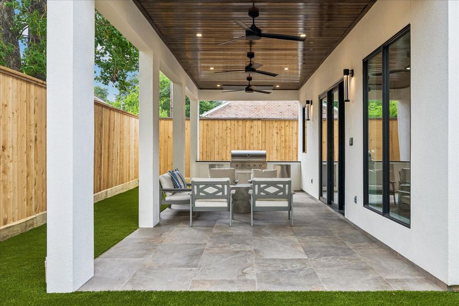 Exterior details and patio area of a home in , Houston (Image 23).
