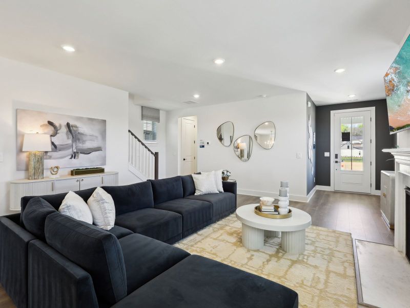 Furnished interior view inside a new home in Lakes at Bella Lago - Signature Series, Franklin (Image 5). Furnished interior view inside a new home in Lakes at Bella Lago - Signature Series, Franklin (Image 5).