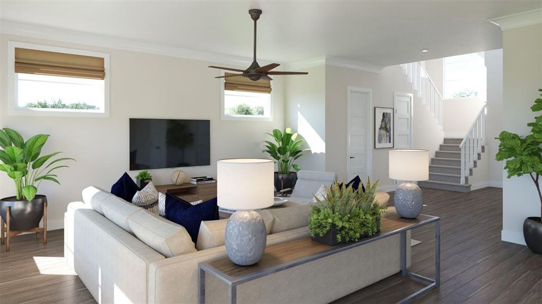 Furnished interior view inside a new home in North Square at Uptown, Celina (Image 13).