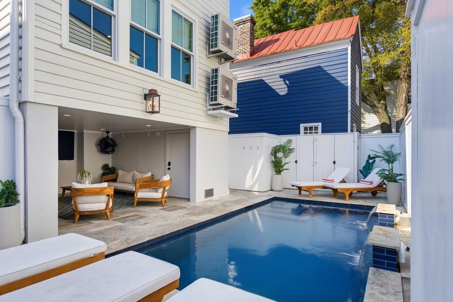 Exterior details and patio area of a home in , Charleston (Image 30).