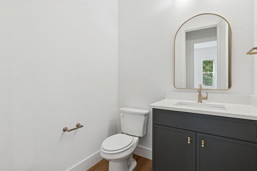 Half bath on first floor.