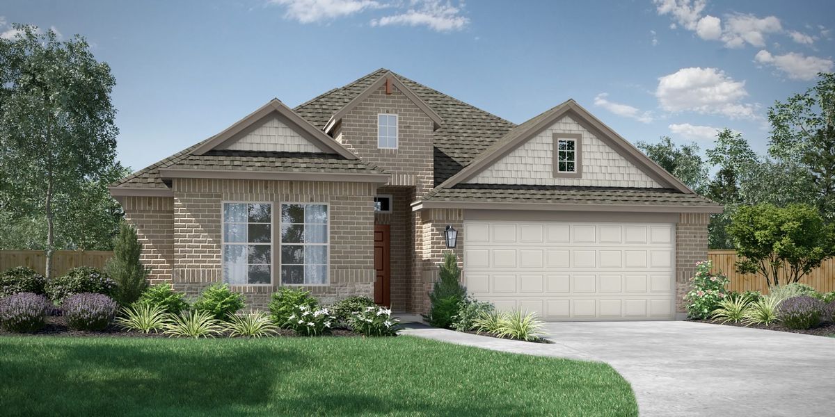 Representative exterior photo of a completed home built from the Carrollton by Pacesetter Homes in Creekview Meadows, Pilot Point, TX (Image 2). Representative exterior photo of a completed home built from the Carrollton by Pacesetter Homes in Creekview Meadows, Pilot Point, TX (Image 2).