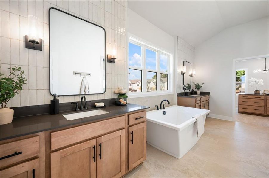 Furnished interior view inside a new home in Ponderosa Farms Manor, Gainesville (Image 38).