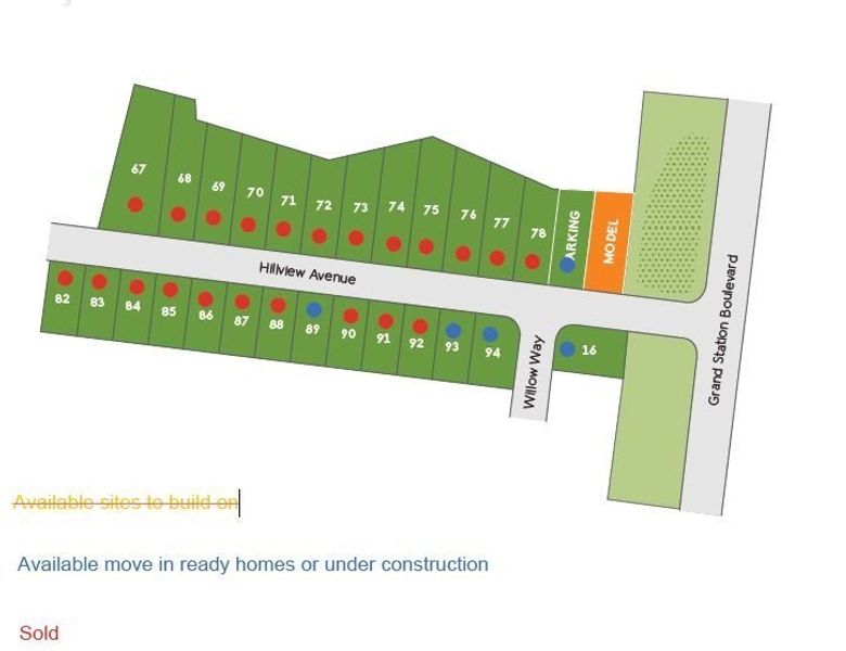 This is our last one level floor plan we'll have in this section.  Lot 79 which is the parking lot space.