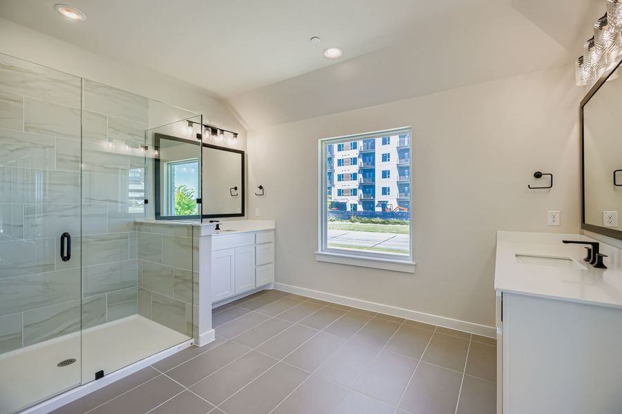 Furnished interior view inside a new home in Castle Hills Northpointe - Townhomes, Lewisville (Image 13).