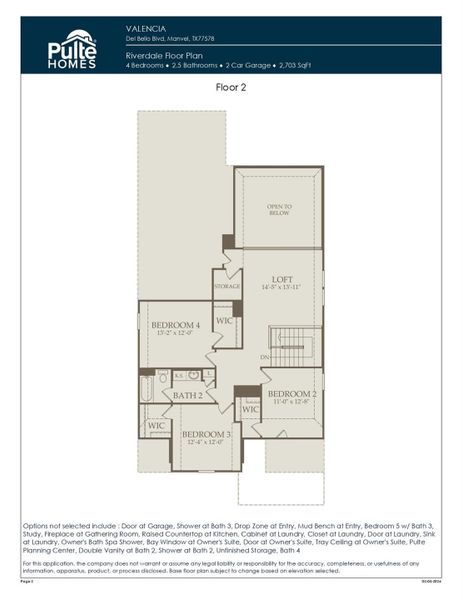2D floor plan layout of this home in Valencia, Manvel, TX (Image 3).