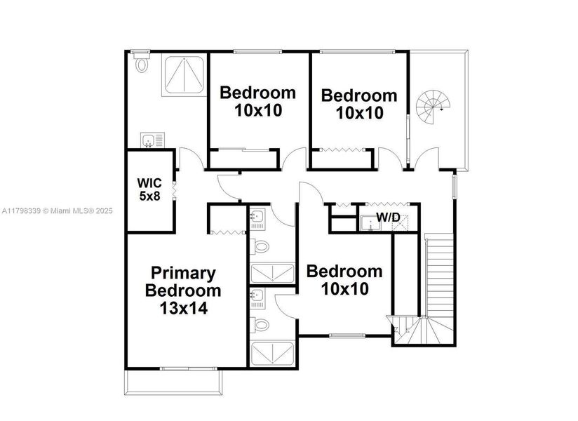 2D floor plan layout of this home in , Miami, FL (Image 4).