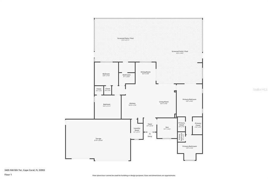 2D floor plan layout of this home in , Cape Coral, FL (Image 5). 2D floor plan layout of this home in , Cape Coral, FL (Image 5).