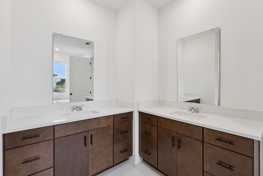 Spacious Dual Vanities in Primary Bathroom