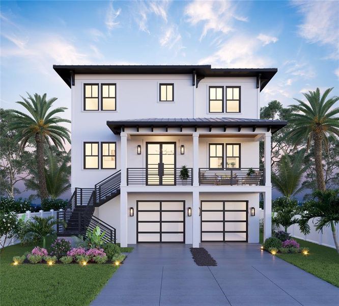 Front exterior of a new home in , Tampa, FL, highlighting curb appeal (Image 1). Front exterior of a new home in , Tampa, FL, highlighting curb appeal (Image 1).