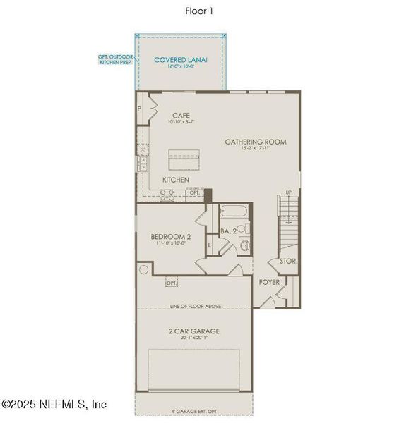 2D floor plan layout of this home in Murray Farms, Middleburg, FL (Image 4).