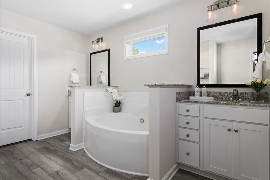 Representative furnished interior of a home built from the Porter II by Great Southern Homes in Cottages at Roofs Pond, West Columbia (Image 51).