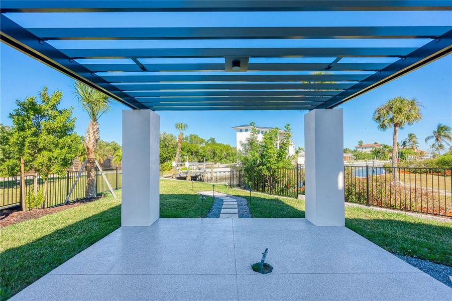 Exterior details and patio area of a home in , Longboat Key (Image 39). Exterior details and patio area of a home in , Longboat Key (Image 39).