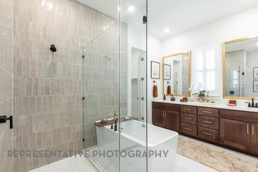 Furnished interior view inside a new home in Lariat: 70ft. lots, Liberty Hill (Image 10).