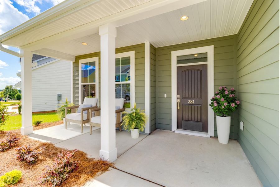 Exterior details and patio area of a home in Pineland Preserve, Summerville (Image 3).