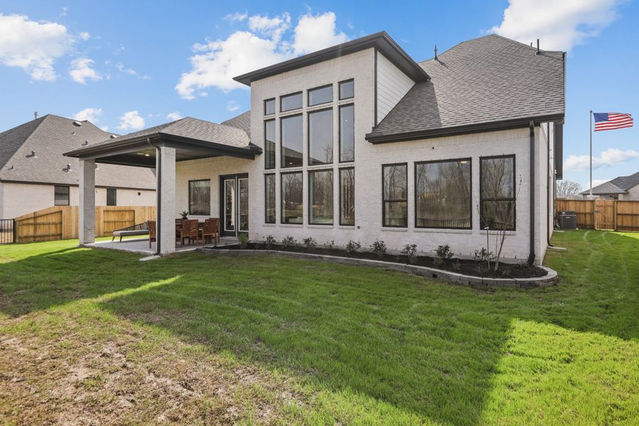 Exterior details and patio area of a home in Fulbrook on Fulshear Creek 60', Fulshear (Image 25).