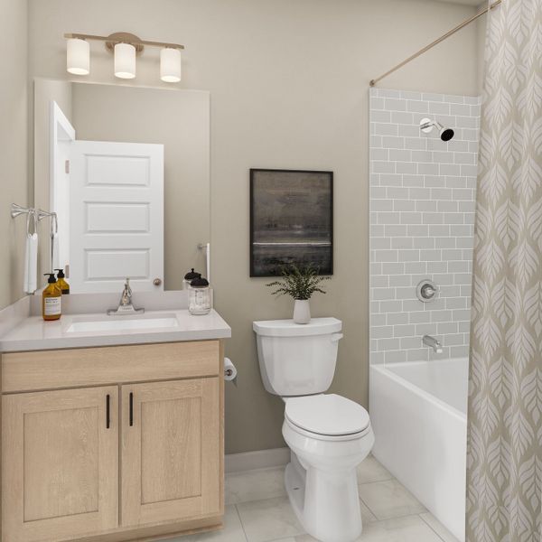Representative furnished interior of a home built from the Greeley by Tri Pointe Homes in Park Central, Georgetown (Image 19).
