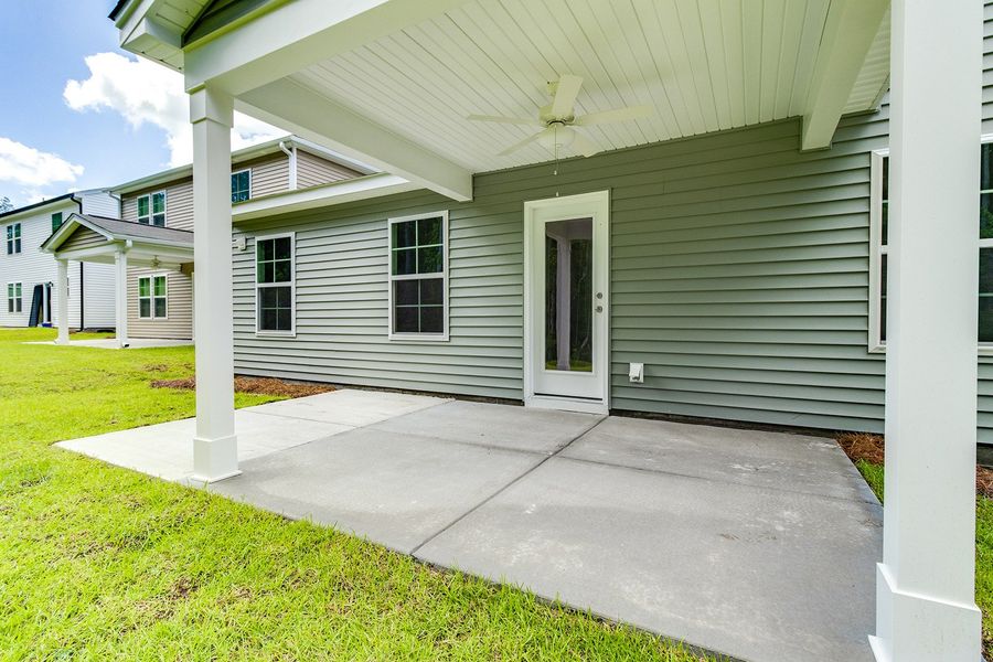 Exterior details and patio area of a home in Ellington, Elgin (Image 3). Exterior details and patio area of a home in Ellington, Elgin (Image 3).