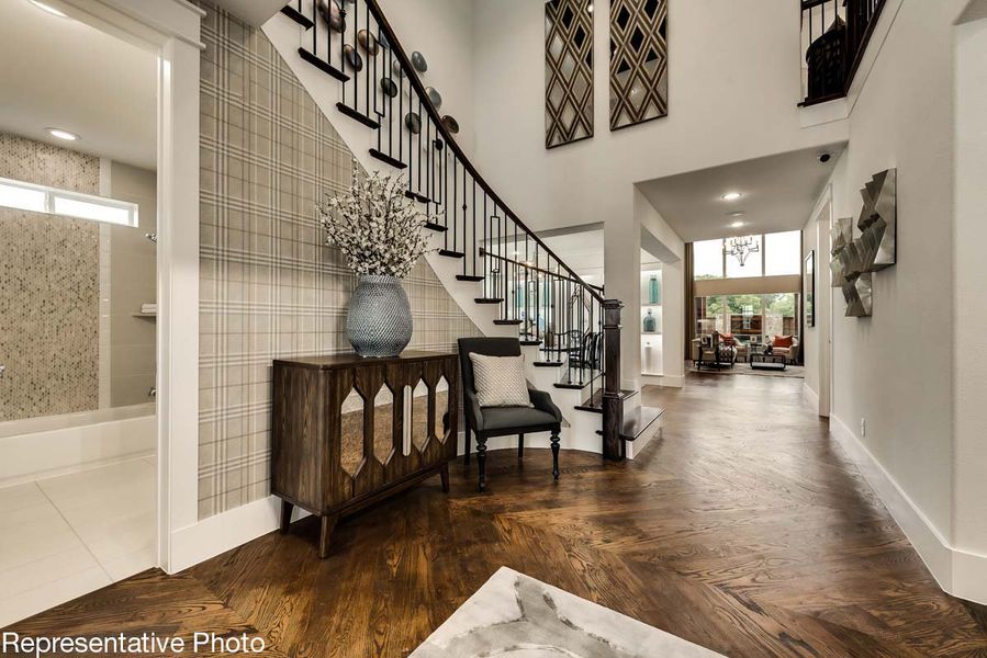 Representative furnished interior of a home built from the Rivercrest by Grand Homes in Grand Oaks, Celina (Image 5).