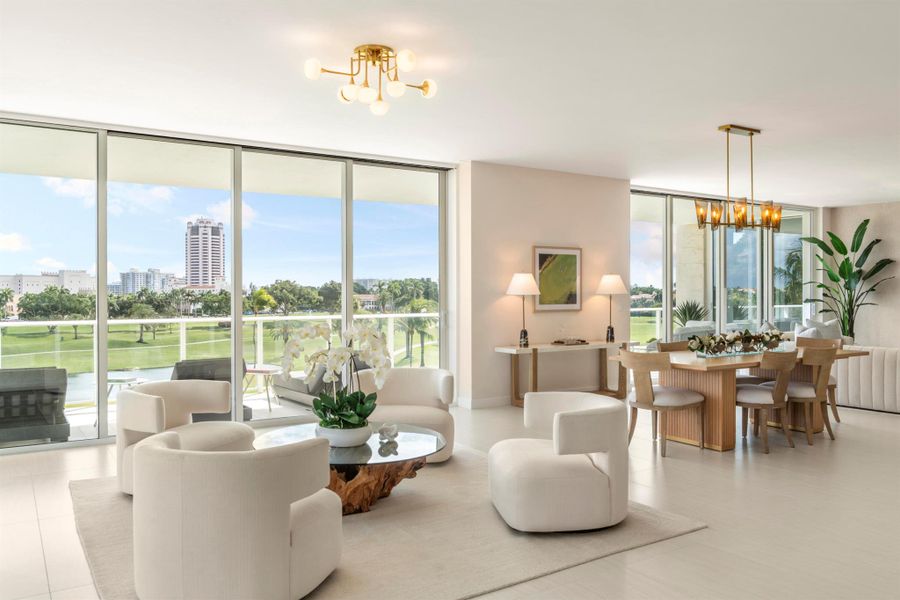 Furnished interior view inside a new home in Alina Residences, Boca Raton (Image 14).