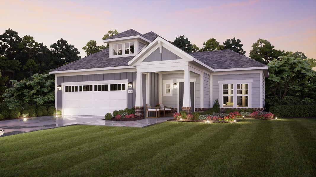 Representative exterior photo of a completed home built from the Palazzo by Epcon Communities in The Courtyards at Bailey Farms, Dacula, GA (Image 30).