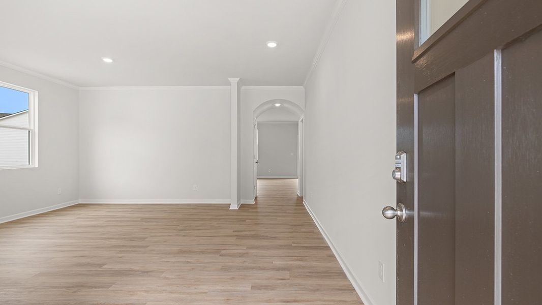 Representative unfurnished interior of a home built from the Mansfield by D.R. Horton in Hamptons at Riverwood South, Dallas (Image 13). Representative unfurnished interior of a home built from the Mansfield by D.R. Horton in Hamptons at Riverwood South, Dallas (Image 13).