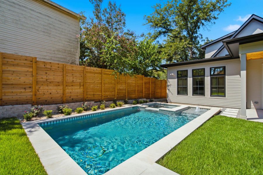 Exterior details and patio area of a home in , Austin (Image 4). Exterior details and patio area of a home in , Austin (Image 4).