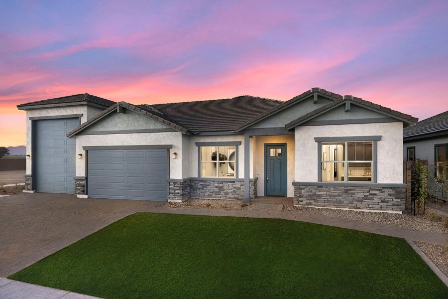Representative exterior photo of a completed home built from the Violet by Mattamy Homes in Las Ventanas - RV Collection, Goodyear, AZ (Image 24). Representative exterior photo of a completed home built from the Violet by Mattamy Homes in Las Ventanas - RV Collection, Goodyear, AZ (Image 24).