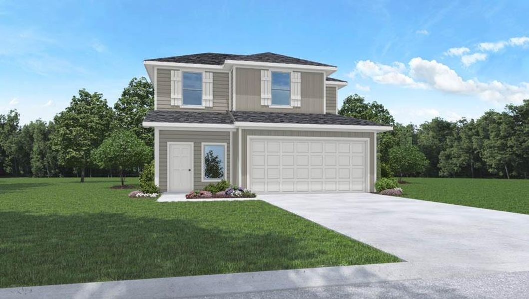 Front exterior of a new home in Lake Conroe Cove, Willis, TX, highlighting curb appeal (Image 1). Front exterior of a new home in Lake Conroe Cove, Willis, TX, highlighting curb appeal (Image 1).