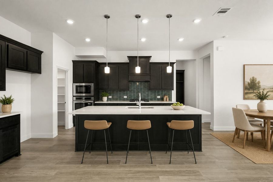 Representative furnished interior of a home built from the Cherry by Kindred Homes in Westside Preserve, Midlothian (Image 12).