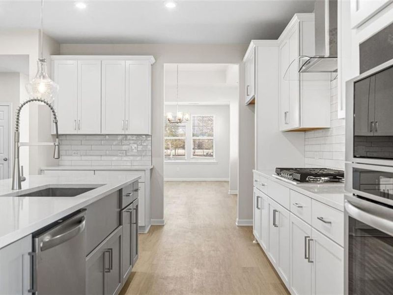 Furnished interior view inside a new home in Wehunt Meadows, Hoschton (Image 7).