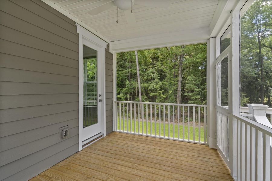 Exterior details and patio area of a home in Waterloo Estates, Johns Island (Image 24).