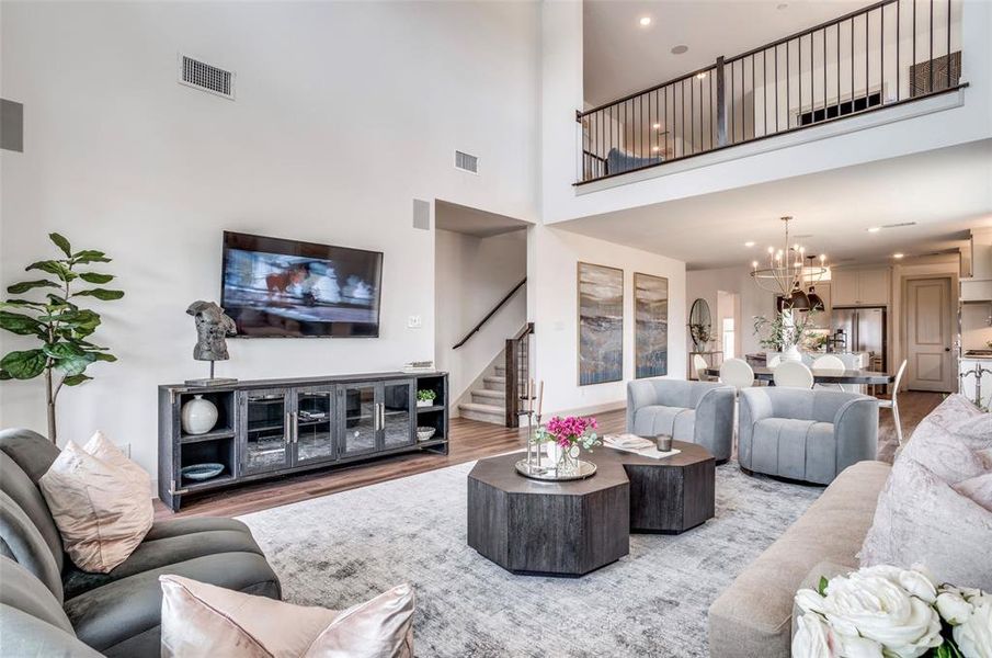 The game room is open to the main floor living area creating a multi-level entertainment zone!